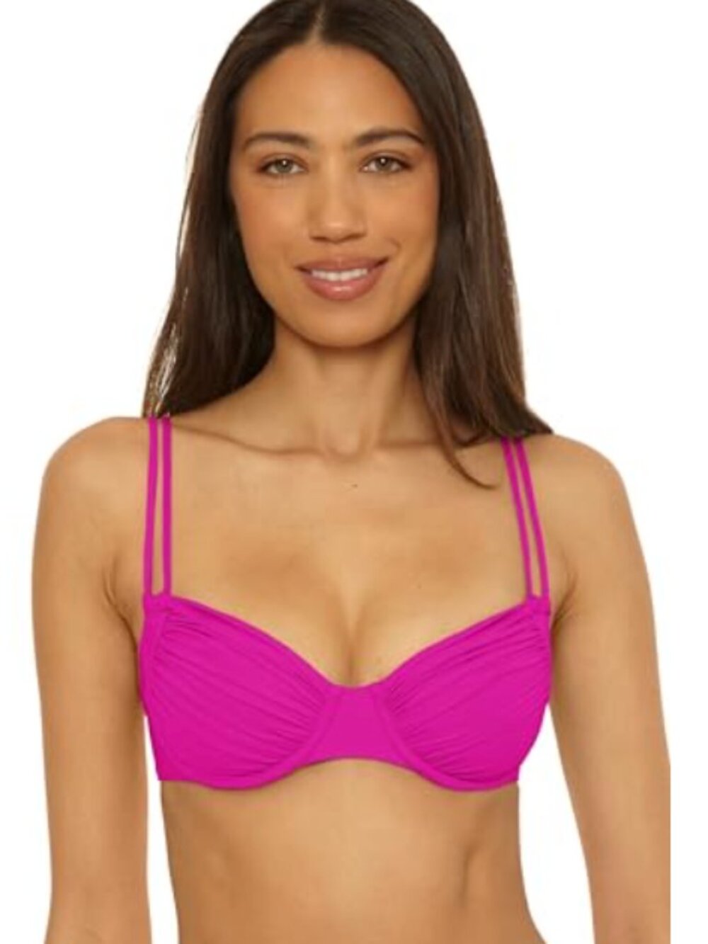 BECCA Women's Underwire Bikini Top Adjustable, Swimwear Size S 11801